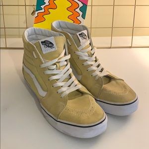 Yellow high top vans